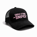 Single String Sniper Trucker Hat – Black / Pink