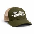 Single String Sniper Trucker Hat – Olive / Tan